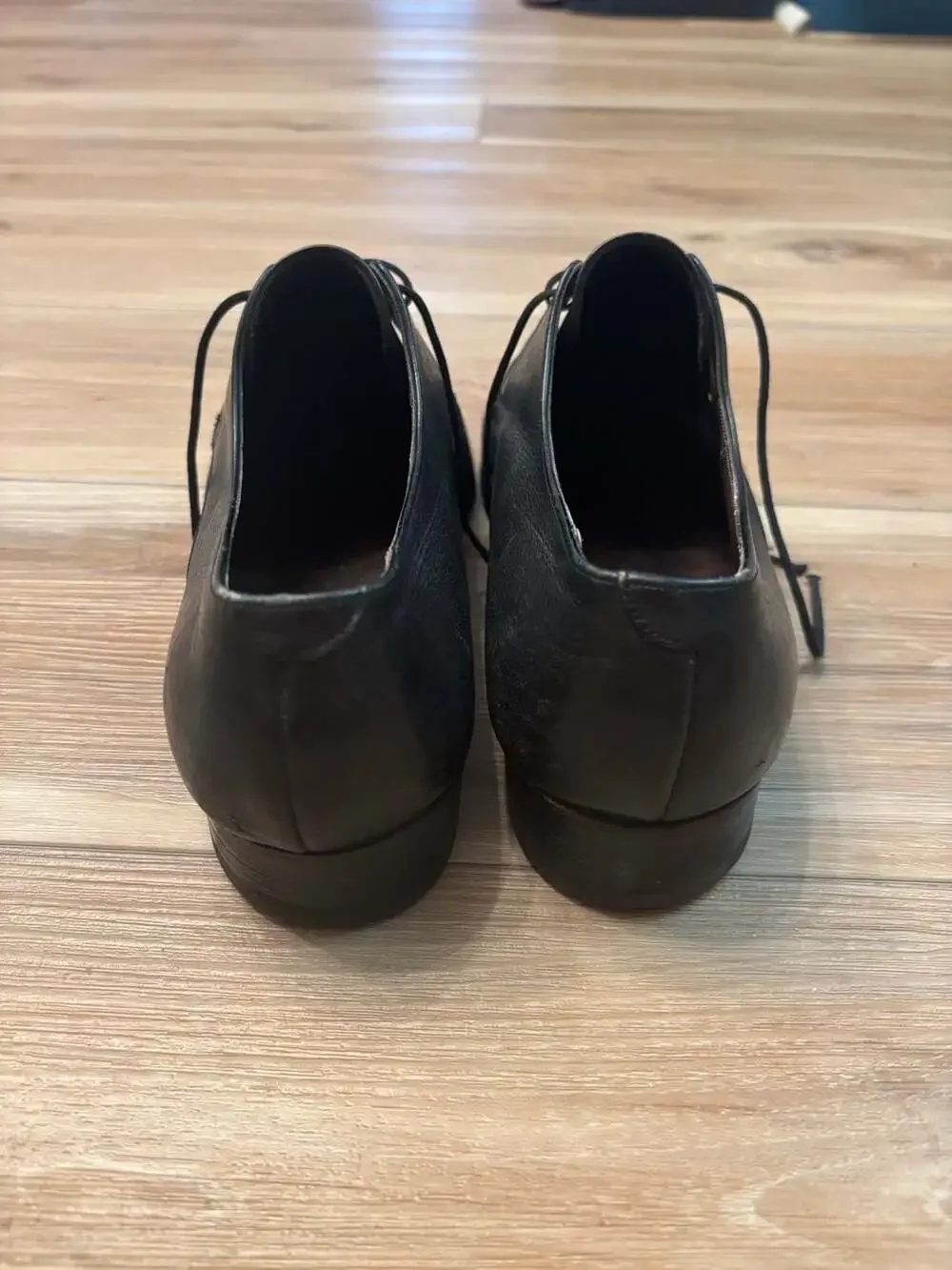 Vintage Celine Men's Black Leather Derby Dress Italian Shoes 8 1/2
